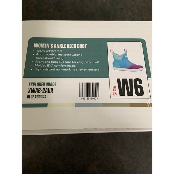 Xtratuf Women's Ankle Deck Boot Blue Aurora Size 6 Waterproof - Picture 8 of 8